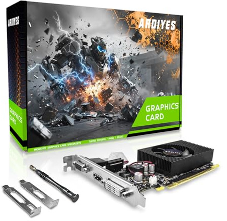 ARDIYES GT 730 4GB DDR3 128Bit DVI VGA HDMI Low Profile GPU Graphics Card Card GDDR3 Video Card with Cooling Fan for Desktop Computer GPU