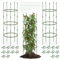 RELAX4LIFE Obelisco per Rampicanti, Diametro 50cm, Garden Supporto Decorativo con Traliccio, Altezza Regolabile, Grigliato a Colonna da Giardino per Piante Rampicanti, Ortaggi e Fiori (3 Pezzi, 154cm)