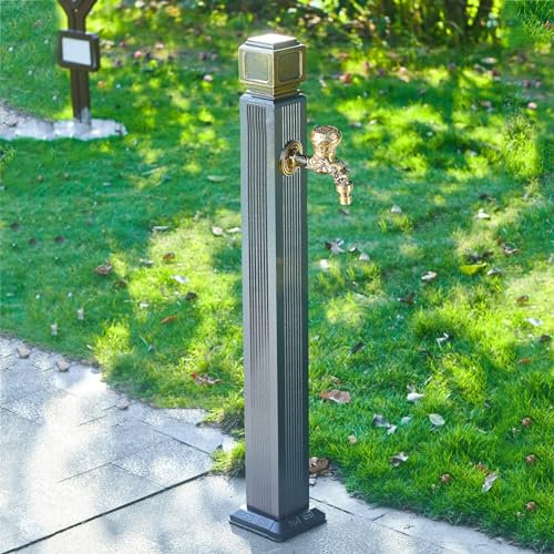 Columna de Agua para Jardín con Grifo, Columna de Agua para Jardín con Soporte para Manguera, para Riego de Jardín/lavado de Autos