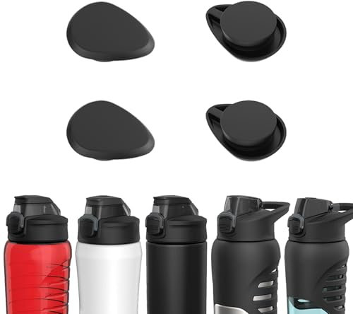 BOSORIO 4 Pack Stoppers Compatible with Under Armour Pro Lid and Rise Lid Water Bottle 16oz 18oz 24oz 32oz, Top Lid Replacement Seals Part, Bottle Cap Mouth Plug Accessories