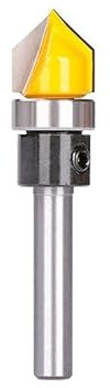 1pc 6mm Shank V Groove Bit Wood Milling Cutter With Bearing Guided For Woodworking Milling Tools Carbide Router Bit