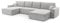 FurniShop24 Ecksofa mit Schlaffunktion und Bettkasten - Eckcouch U-Form, Klappsofa - Schlafcouch zum Wohnzimmer, Modern Design Schlafsofa Mango U: Hellgrau