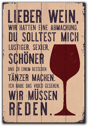 LANOLU Kühlschrankmagnete lustig- Lieber Wein- lustige Magnete mit Sprüchen und witzigen Motiven 8x5,5cm