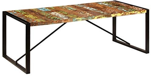 CINDERFUL Esstisch 220x100x75 cm Altholz Massiv,Esstisch Vintage aus Massivholz – AntikCharme für Ihr Zuhause Gartenmöbel & Zubehör Tische