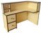 MagiDeal 1:12 Puppenhaus Holztisch mit Schublade Basteln Puppenhaus Schreibtisch Modell Computertisch für dekorative Einrichtung Rollenspiele