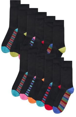 NEXT Herren Bequeme Socken mit hohem Baumwollanteil, 12er-Pack