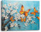 Piy Painting Art mural sur toile naturel, Impression sur toile de fleurs blanches, Impressions d'art Pour Chambre à coucher Salon Bureau Salle de réunion Salle de bain Entrée Hall d'entrée, 30x40 cm