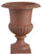 Pot de fleurs, en fonte, 22 cm, style antique, décoration maison de campagne, amphore, hauteur : 21 cm, pour le jardin, l'extérieur, marron, métal