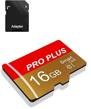 TF Card 16GB with Adapter, High Speed Memory Card, UHS-I C10 A1 Memory TF Card for Tablet/Mobile Phone/Camera/Car Audio/Game Console (16, GB)