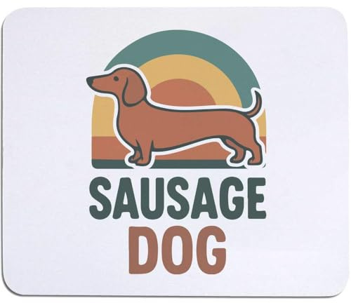 Azeeda 'Sausage Dog' Mouse Mat/Desk Pad (MO00039579)