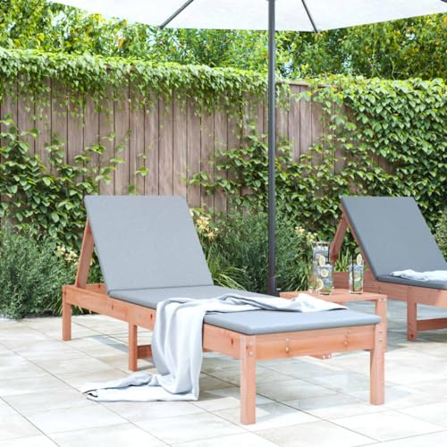 Mokuyary Sonnenliege 199,5x60x74 cm Massivholz Douglasieliege mit Verstellbare Rückenlehne Gartenliege Liegestuhl für Garten, Balkon, Terrasse, Camping, Pool