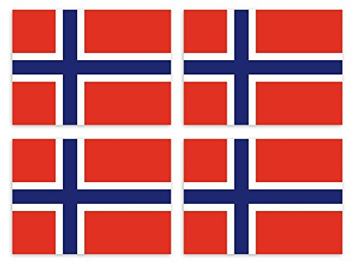 Kiwistar Aufkleber 4,5 x 3,2 cm Norwegen - Land Staat Autoaufkleber Flagge Länder Wappen Fahne Sticker Kennzeichen - Auto - Fahrrad - LKW