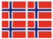 Kiwistar Aufkleber 4,5 x 3,2 cm Norwegen - Land Staat Autoaufkleber Flagge Länder Wappen Fahne Sticker Kennzeichen - Auto - Fahrrad - LKW