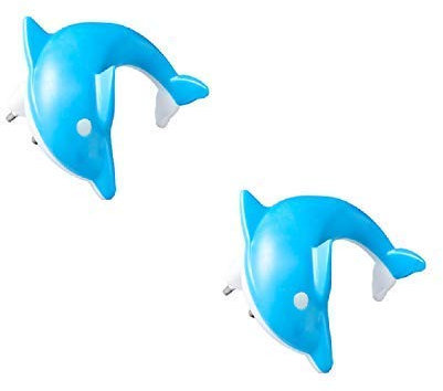 TECNOLUX EURO Lámpara de Noche para Niño LED Luz delfín Enchufe (2 Unidades) 0.4W