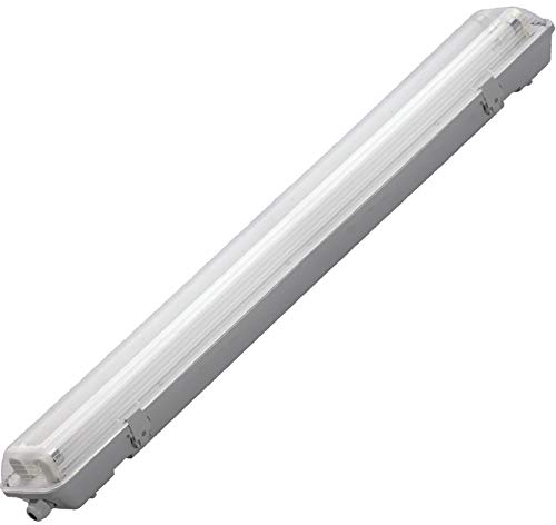 LED Leuchtstofflampe Feuchtraumleuchte Feuchtraumwannenleuchte Kellerleuchte Wannenleuchte lagerbeleuchtung Lager Hallen Decken Leuchten 150cm inkl. 2 LED Röhren wasserdicht ip 65 Warmweiß