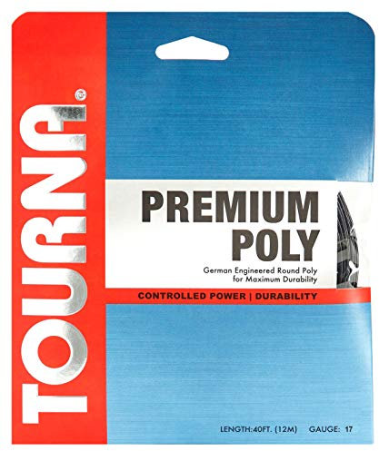 Tourna Premium Poly Durable Tennissaite, Unisex-Erwachsene, 16g Set, schwarz