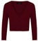 MINTLIMIT Bolero Damen Strickjacke Cardigan Langarmshirt V-Ausschnitt Kurz Zum Kleid Shrug Cardigan Top Weinrot M