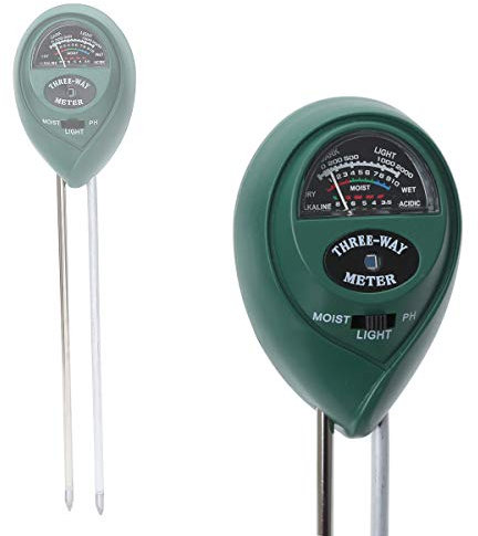 LINZI 3 in 1 Soil PH Testing Kit, Soil Moisture/Sunlight Intensity/pH Tester Meter for Garden Lawn Farm Plant Care Indoor and Outdoor Use, No Battery Required 667503