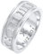 Kuzzoi Herrenring poliert, Bandring massiv (8 mm) in 925 Sterling Silber, Breites Schmuck Accessoire mit römischen Ziffern, Ring für Männer mit Zahlenfolge, Ringgröße 64, 0612541120_64