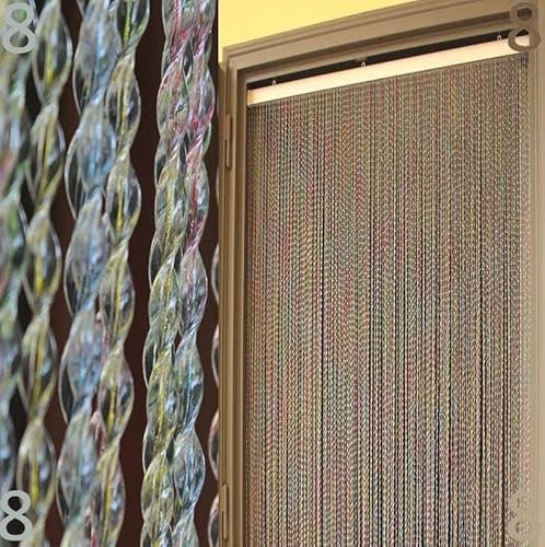 BricoShopping® Modell C Fadenvorhang aus PVC, verstellbar, Moskitonetz für Tür außen, Eingang, Balkon, Wohnmobil, Anti-Mosche, 4 Größen, 15 Farben, Made in Italy (100 x 220, 8 Mehrfarbig)