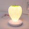 EONANT Kinder Erdbeer Nachtlicht, süße Silikon Erdbeer Touch Farbwechsel Lampe, Kinder LED Nachttischlampe, drei Modi Touch, Kinderzimmer, Büro, Urlaub Dekoration und Geschenke (Weiß)