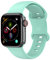 VENTER Compatibile per Apple Watch Cinturino 38mm 42mm 40mm 44mm,Silicone Cinturini di Ricambio Compatibile con iWatch SE Series 6 5 4 3 2 1,42MM/44MM-M/L,Menta