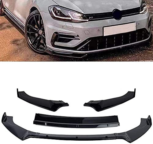 Front Bumper Lip Body Kit Spoiler Wing for VW Golf MK7 MK7.5 GTI R GTD 2014-2019 ABS Front Bumper Lip Chin Spoiler Diffuser Guard Cover Trim Protection Splitter Styling Accessories