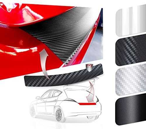PR-Folia Ladekantenschutz Folie für Fiat 500e ab Bj. 11/2020 - Schutzfolie Stoßstangenschutz Autofolie CARBON