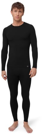 DANISH ENDURANCE Merino Thermounterwäsche Set Herren, Mittelschwer 180 g/m² | Merino Funktionsunterwäsche Set, Warm, Atmungsaktiv, Geruchshemmend, für Skifahren, Wandern und Wintersport