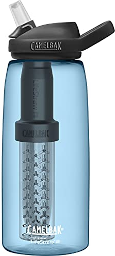CAMELBAK Eddy+ Lifestraw 907 G Bouteilles d'eau Mixte, Bleu véritable, 32 OZ