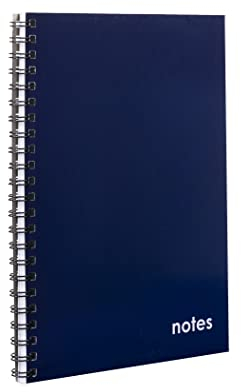 Collins Essential Spiralheft, A4, Spiralbindung, liniert, 80 Seiten, dunkelblau