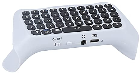 Sxhlseller Tastiera per Controller di Gioco , Tastiera Esterna per Controller di Gioco Portatile Mini Tastiera Wireless con Altoparlante per Controller 5 Tastiera per Controller di Gioco