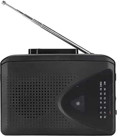 Portable Cassette Player,Classic Style Multifunction Supports AM FM Radio Stereo Compact Tape Player,AM FM Radio Cassette Recorder with Built in Speakers