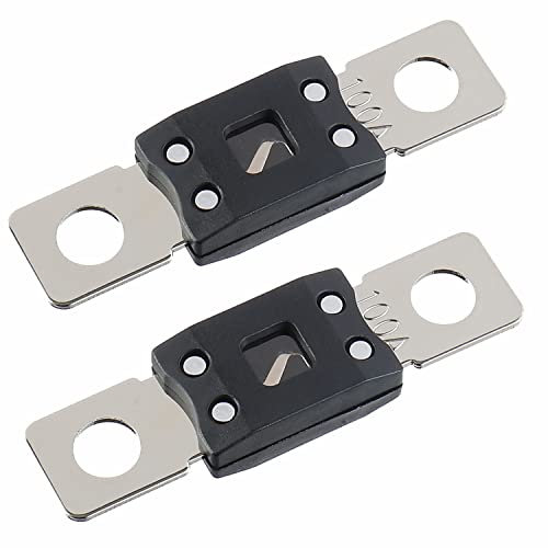 SIGANDG 100A MEGA Fusible à courant élevé AMG Fusible 100 ampères Fusible à boulonner pour voitures, camions, véhicules de construction, autobus, caravanes (2 pièces)