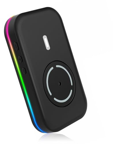 NYIEFADA Mouse Mover Jiggler, | RGB, Undetectable, Silent, Auto-Off Timer, Realistic Movement |, Mouse Wiggler Shaker Giggler, Keep Computer Laptop Active Men Women Gifts for Office Home Remote Work