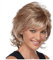 PAASHE Kurzhaarperücken Damen Blonde Pixie Cut Perücke Braun Farbverlauf Stufenperücke Echthaar Natürlich Realistisch Modeperücke