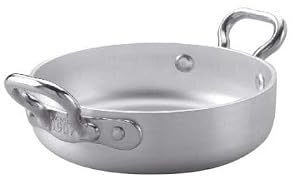 Agnelli Piccola padella con manici in alluminio 1907 per servizio da tavola ⌀ 14 cm H 4 cm