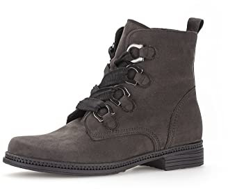 Gabor Damen Schnürstiefeletten, Frauen Schnürboots,Wechselfußbett,Best Fitting,Winterschuhe,gefüttert,Stiefel,Bootee,Pepper,43 EU / 9 UK