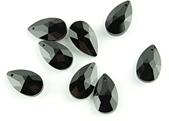 22 Mm Farbiger Anhänger Tropfen Kronleuchter Kristall Anhänger Glas Anhänger Perlen Vorhang Dekoration Zubehör,Schwarz,100