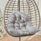 Warmiehomy Egg Chair Cushion Swing Hanging Basket Chair, Rattan Cushion, 116x80x15cm, Light Grey