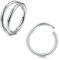 Briana Williams 2stk Piercing Helix Ring Chirurgenstahl 1.2mm Nasenpiercing Ring Dünn Nasenring 8mm Septum Clicker Segmentring Ohrring