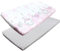 TupTam Baby Spannbettlaken Kinder Spannbetttuch für Babybett Kinderbett 2er Pack, Farbe: Mond mit Elefant/Rosa/Sterne/Grau, Größe: 70 x 140 cm