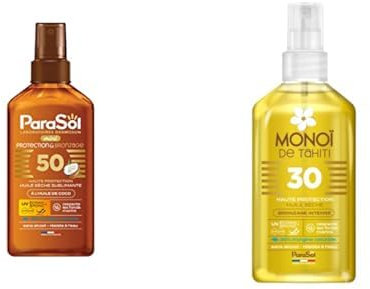 Parasol Spray Mini Huile Sèche 50 FPS Protection & Bronzage & Spray Monoï de Tahiti 30 FPS