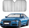 Ichigo Ichie Parasol para Parabrisas Delantero Plegable, Parasol Luna de Coche para Protección Solar y Rayos UV, Metalizado y Reflectante para Protector Solar de Todo Tipo de Coches (130 x 80cm)