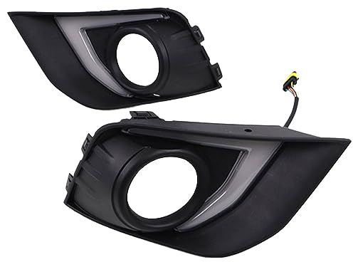 BAKUGO 2 Stück Tagfahrlicht Nebelscheinwerfer Abdeckung Blinklicht Für Mitsubishi ASX 2016 2017 2018