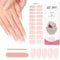 Kalolary 20PCS Nail Adhesive Strips, Gel Polish Stickers, Self-Adhesive Gel Nail Wraps, Decals (UV/LED Lamp Required) (Naked Pink)