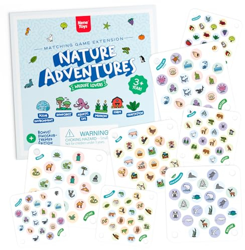 Nene Toys Marienkäfer-Garten Erweiterung [Naturabenteuer] - 24 Zusatzkarten mit Verschiedenen Ökosystemen und Tierwelt - Pädagogisches Spiel für Kinder ab 3 Jahren