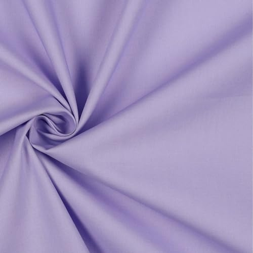 VmG-Store Baumwollstoff Uni 100% Baumwolle Oeko-Tex Meterware ab 50cm über 80 Farben zur Auswahl (094 I Light LilaC, 100 x 148cm)