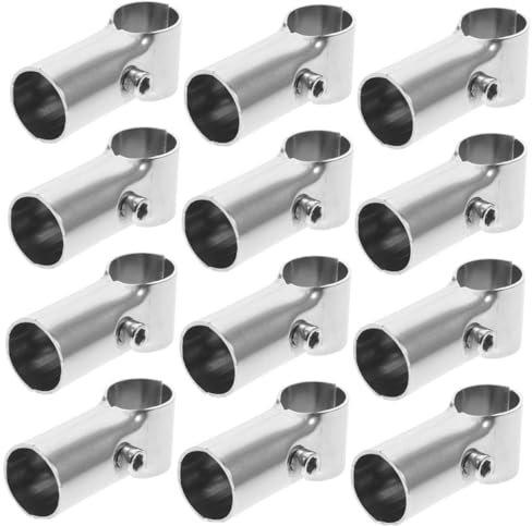 Gadpiparty 12piezas Conector De Tubo De Acero Inoxidable Para Cercas De Abrazaderas Resistentes y Fáciles De Instalar Accesorios Para Montaje De Estructuras Compatible Postes y Aplicaciones