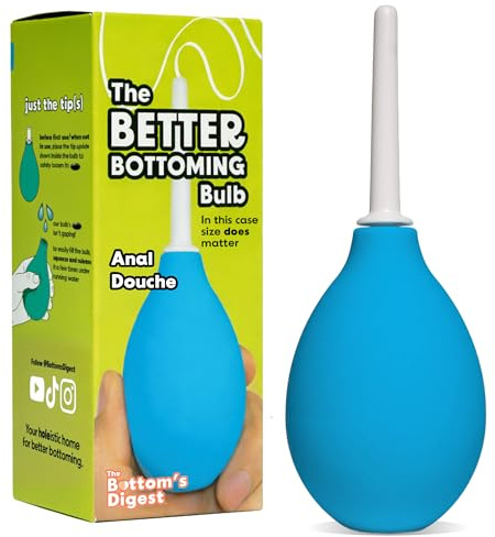 Bottom’s Digest Anal Douche Enema Bulb | 3.0 oz Douche Bulb with Easy-to-Clean 6 cm White Tip for Men & Women